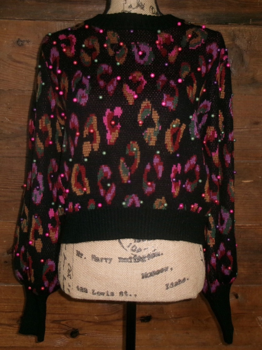 FARM black graphic jumper size S